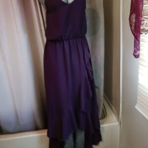 Chic High-Low Purple Dress